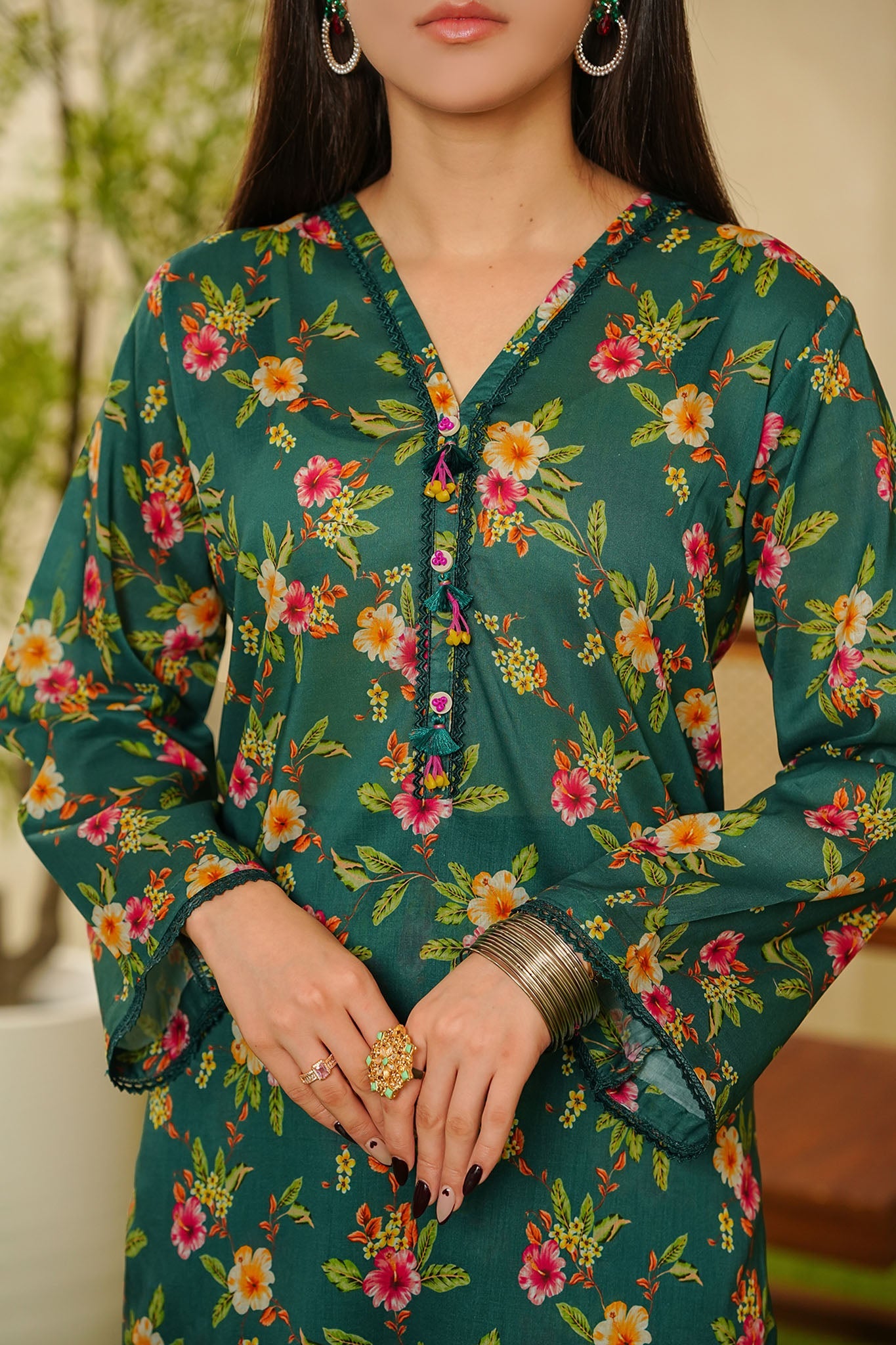 Shabnam By Aizal Stitched 2 Piece Printed Co Ords Vol-02 Collection'2025-A-S-07-GREEN