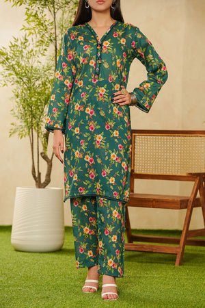 Shabnam By Aizal Stitched 2 Piece Printed Co Ords Vol-02 Collection'2025-A-S-07-GREEN