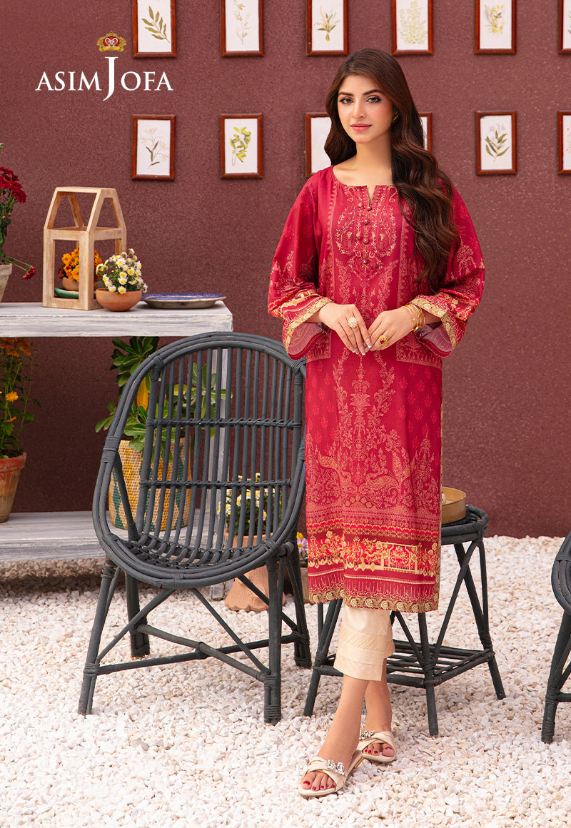 Asim Jofa Outfit Of The Day Ajod-07 Printed Lawn Silk 1 Pc
