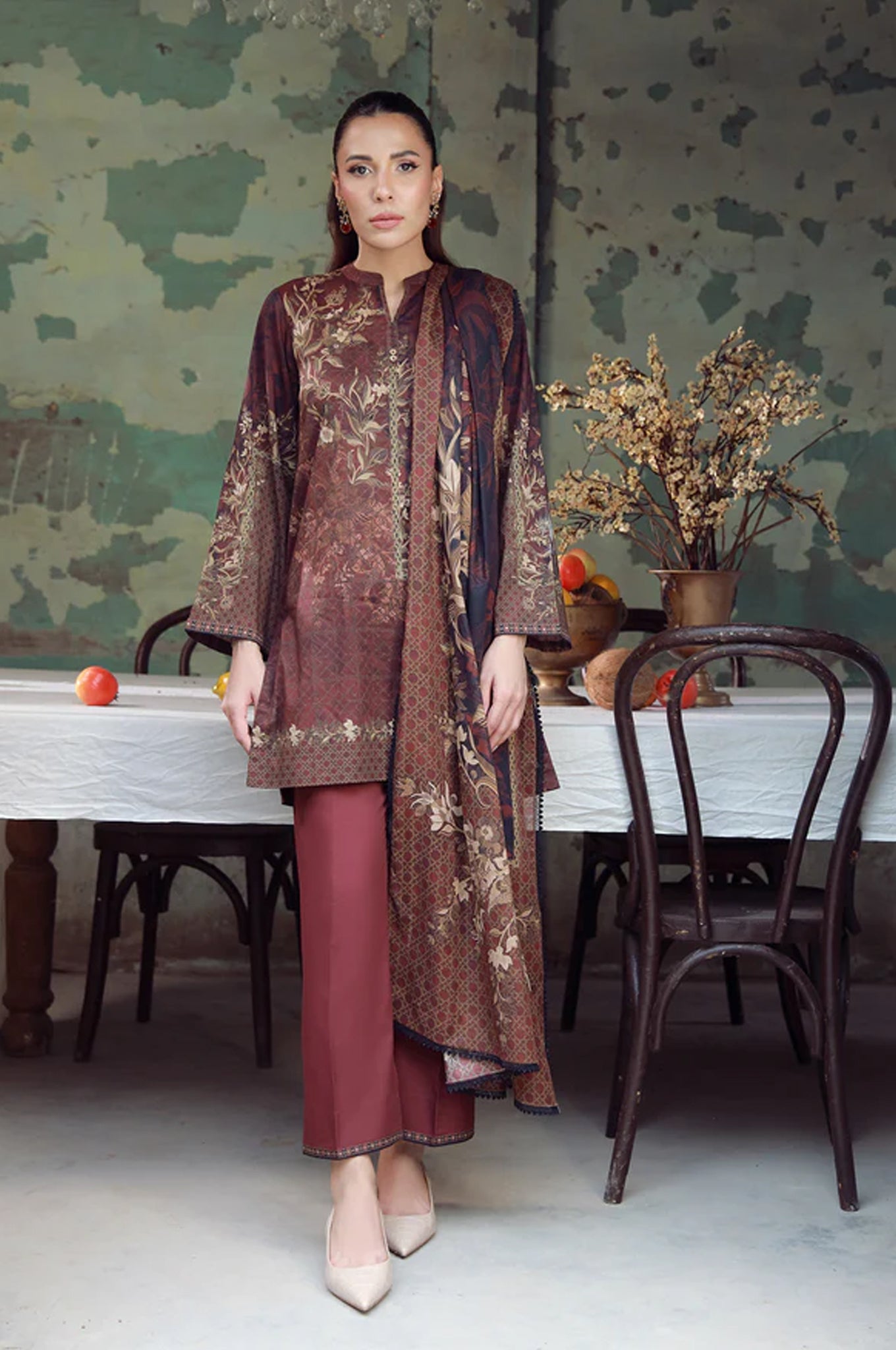 Elara By Sahar Unstitched 3 Piece Printed Cambric Fall Suit-AW1-25-06-UNS