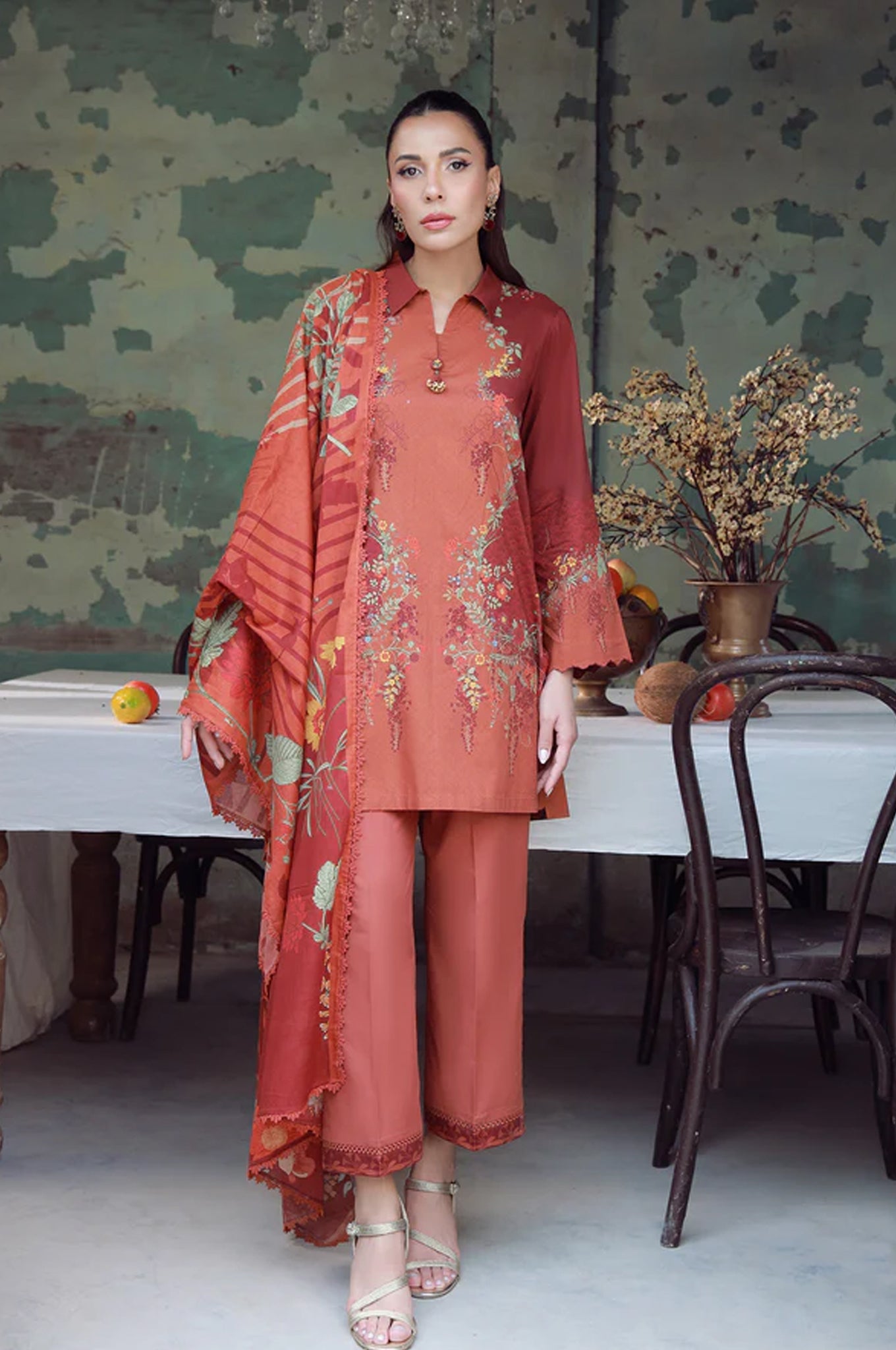 Elara By Sahar Unstitched 3 Piece Printed Cambric Fall Suit-AW1-25-09-UNS