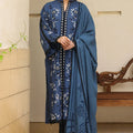 Sahar Unstitched 3 Piece Emb Khaddar Winter Collection'2025-AW2-25-05-Azure Ash