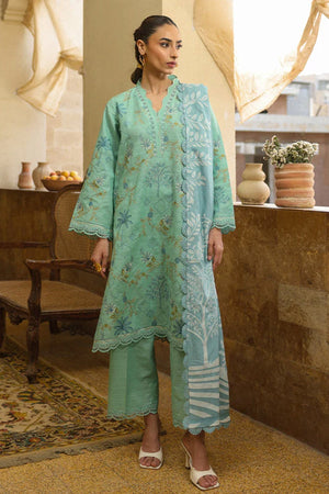 Sahar Unstitched 3 Piece Emb Khaddar Winter Collection'2025-AW2-25-06-Ocean Opal