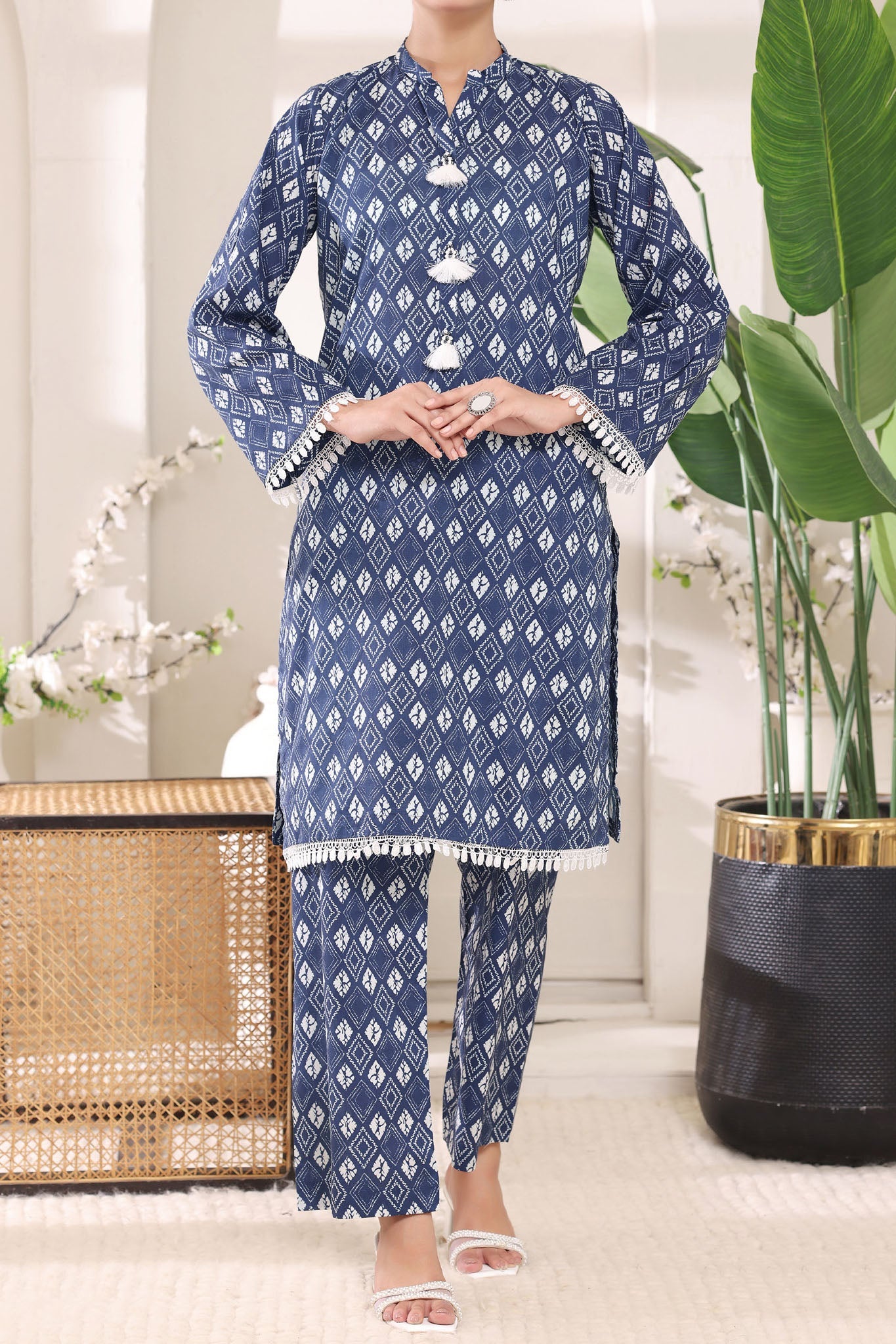Aizal Stitched 2 Piece Cambric Co Ords Collection'2025-AZL-703