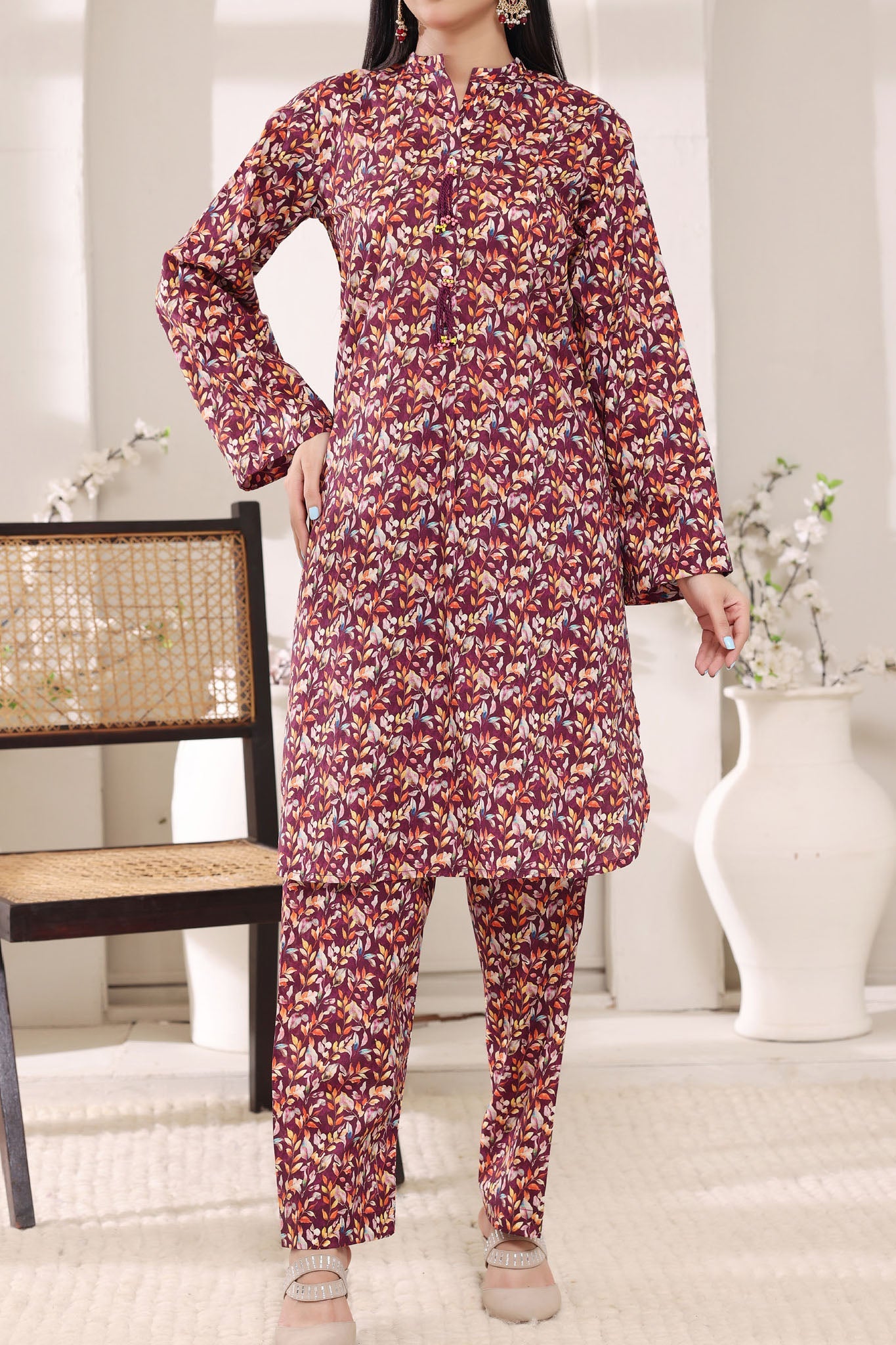Aizal Stitched 2 Piece Cambric Co Ords Collection'2025-AZL-707