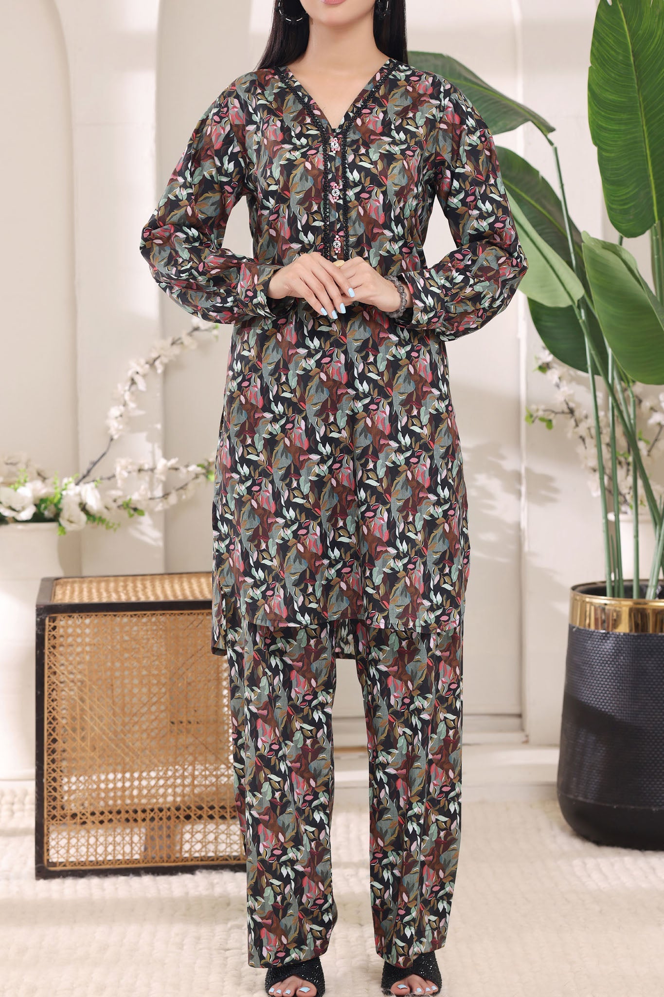 Aizal Stitched 2 Piece Cambric Co Ords Collection'2025-AZL-717