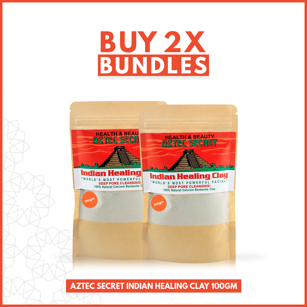Bundle New - 2X Aztec Secret Indian Healing Clay 100Gm Bundle