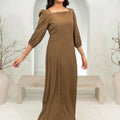 Zauk Khaki Long Dress