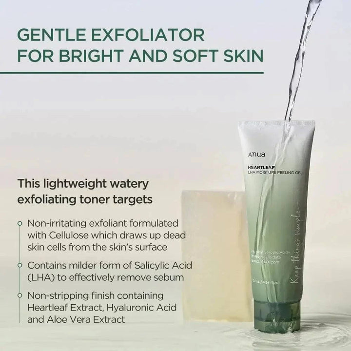 Anua - Heartleaf LHA Moisture Peeling Gel - 120Ml - My Store
