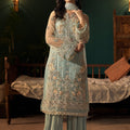 Mehar O Maah By Fabiha Fatima Unstitched 3 Piece Formals Collection'2025-Aquamarine