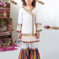 Mah e Noor By Modest Stitched 3 Piece Formals Collection-White