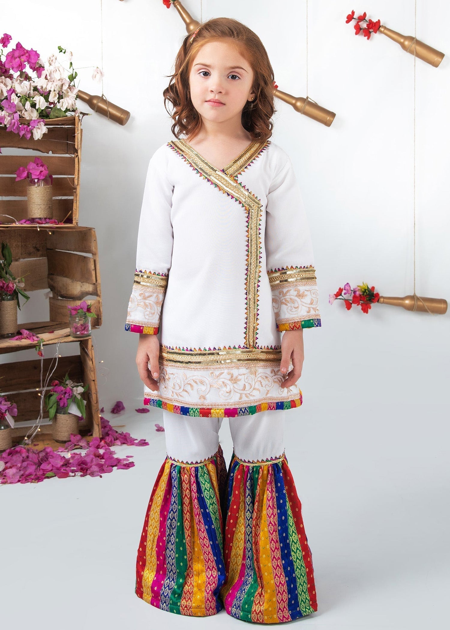 Mah e Noor By Modest Stitched 3 Piece Formals Collection-White