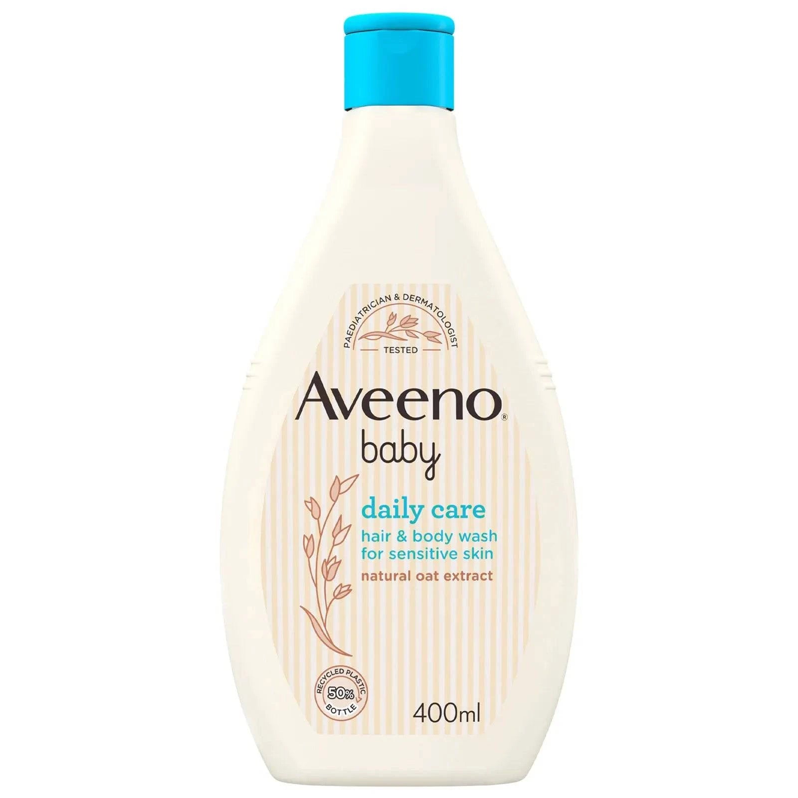 Aveeno Baby Daily Moisture Wash & Shampoo Natural Oat Extract 12Oz/400Ml - My Store