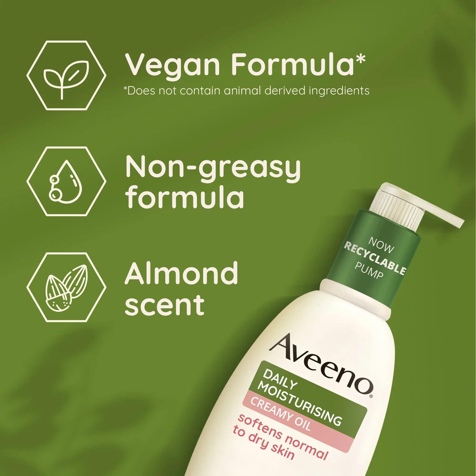 Aveeno - Daily Moisturising Creamy Oil Almond Scent Pump - 300Ml - My Store