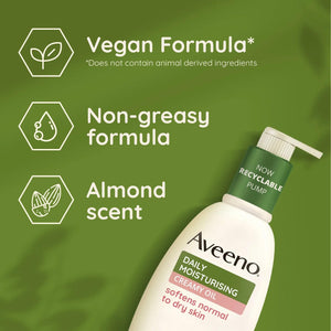 Aveeno - Daily Moisturising Creamy Oil Almond Scent Pump - 300Ml - My Store