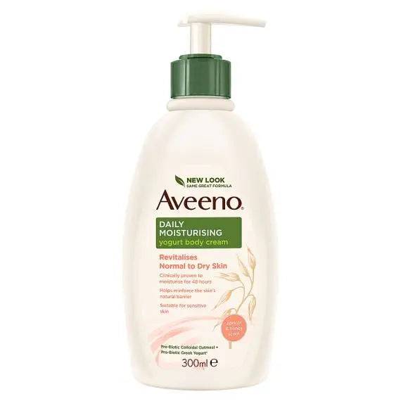 Aveeno Daily Moisturising Yogurt Body Cream Apricot Honey Scent Pump 300Ml - My Store