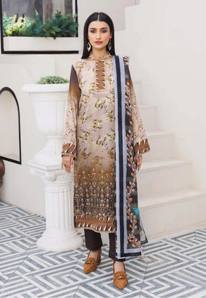Dressline Unstitched 3 Piece Chikankari Emb Lawn Collection