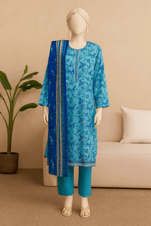 Almeerah Unstitched 3 Piece Luxe Summer Collection'2025-Azure Sky Charm