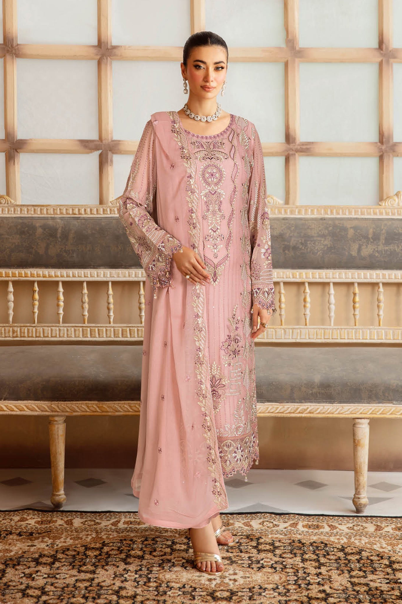 Sangeet by Ramsha Unstitched 3 Piece Chiffon Vol-03 Collection'2025-B-303