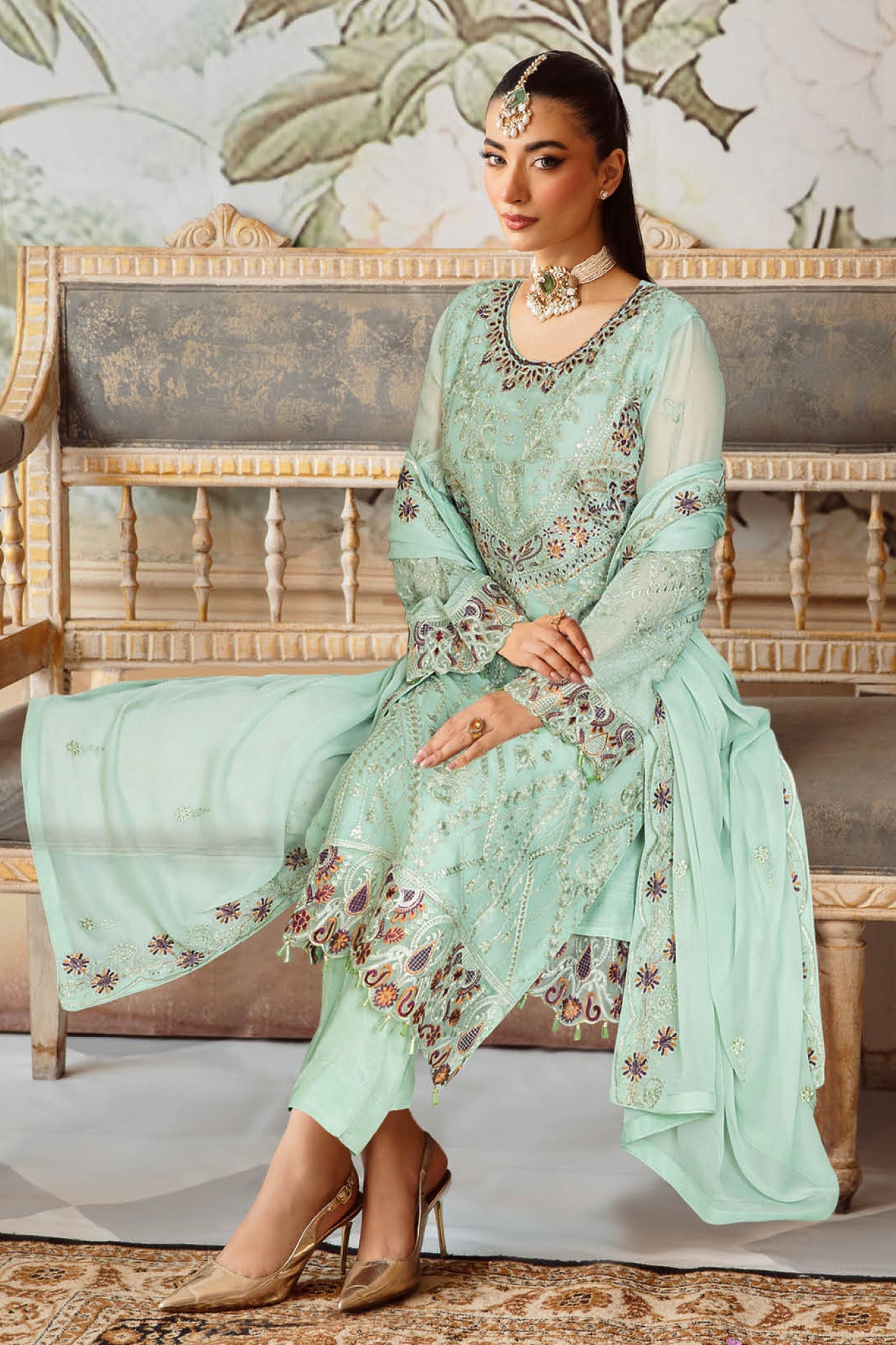 Sangeet by Ramsha Unstitched 3 Piece Chiffon Vol-03 Collection'2025-B-304