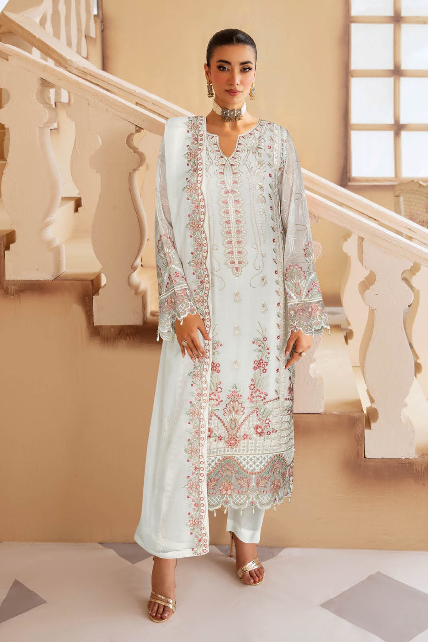 Sangeet by Ramsha Unstitched 3 Piece Chiffon Vol-03 Collection'2025-B-306