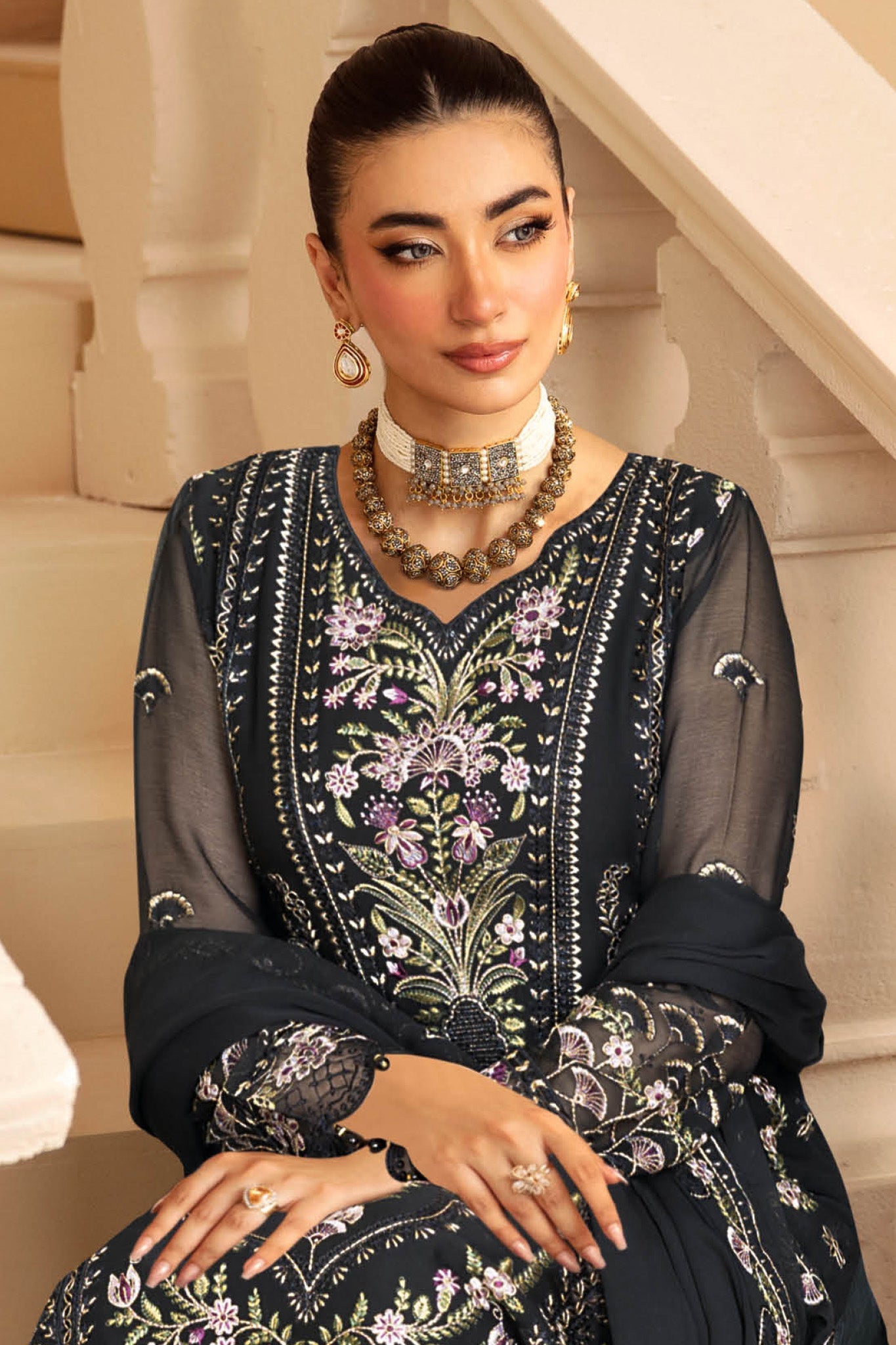 Sangeet by Ramsha Unstitched 3 Piece Chiffon Vol-03 Collection'2025-B-307