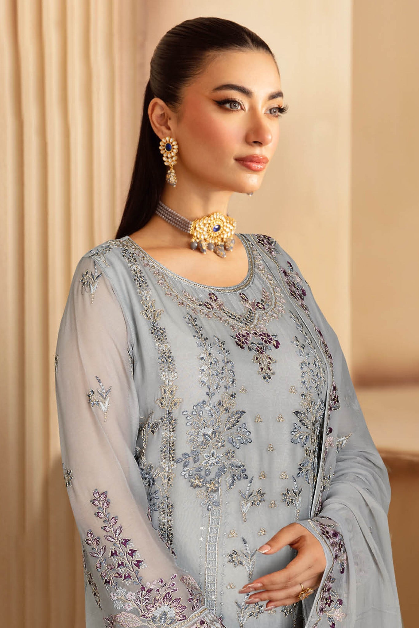 Sangeet by Ramsha Unstitched 3 Piece Chiffon Vol-03 Collection'2025-B-309
