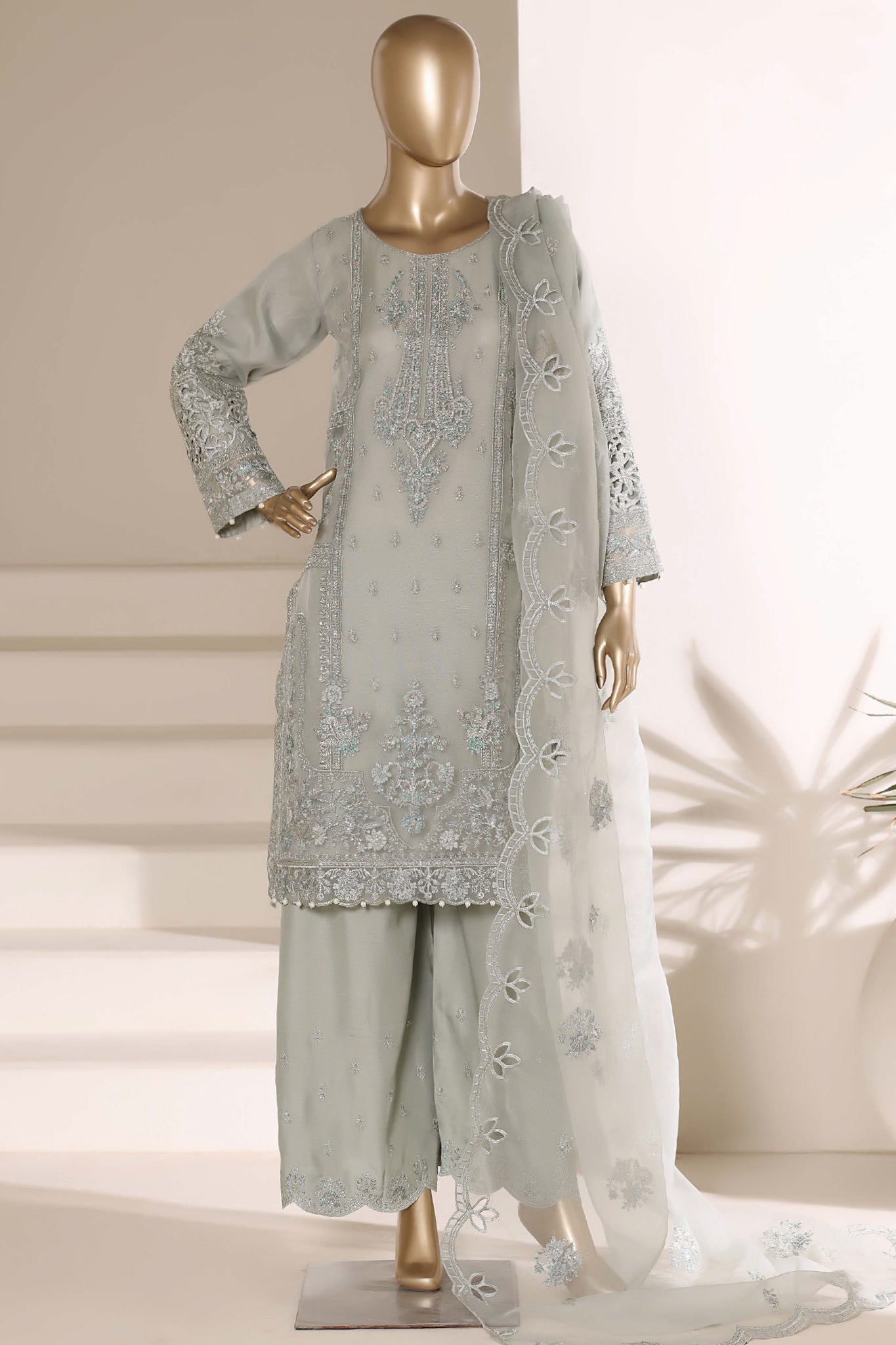 Mahpara By Sada Bahar Stitched 3 Piece Festive Formal Vol-03 Suit- B-38-ICE