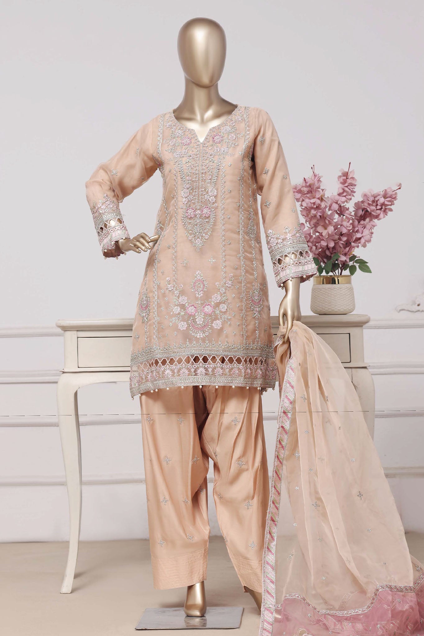 Mahpara By Sada Bahar Stitched 3 Piece Festive Formal Vol-01 Suit-B-40 SKIN