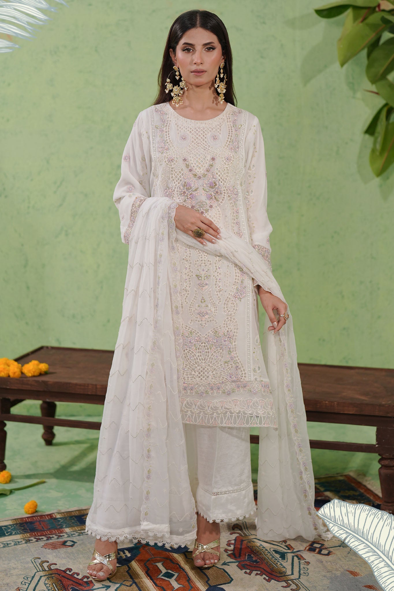 Bayan By Guzel Stitched 3 Piece Chiffon Formals Collection'2025-BG-04-Zehnaseeb
