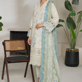Bin Saeed Stitched 3 Piece Luxury Plain Cotton With Emb Printed Back Collection'2025-NSM-2476-Skin