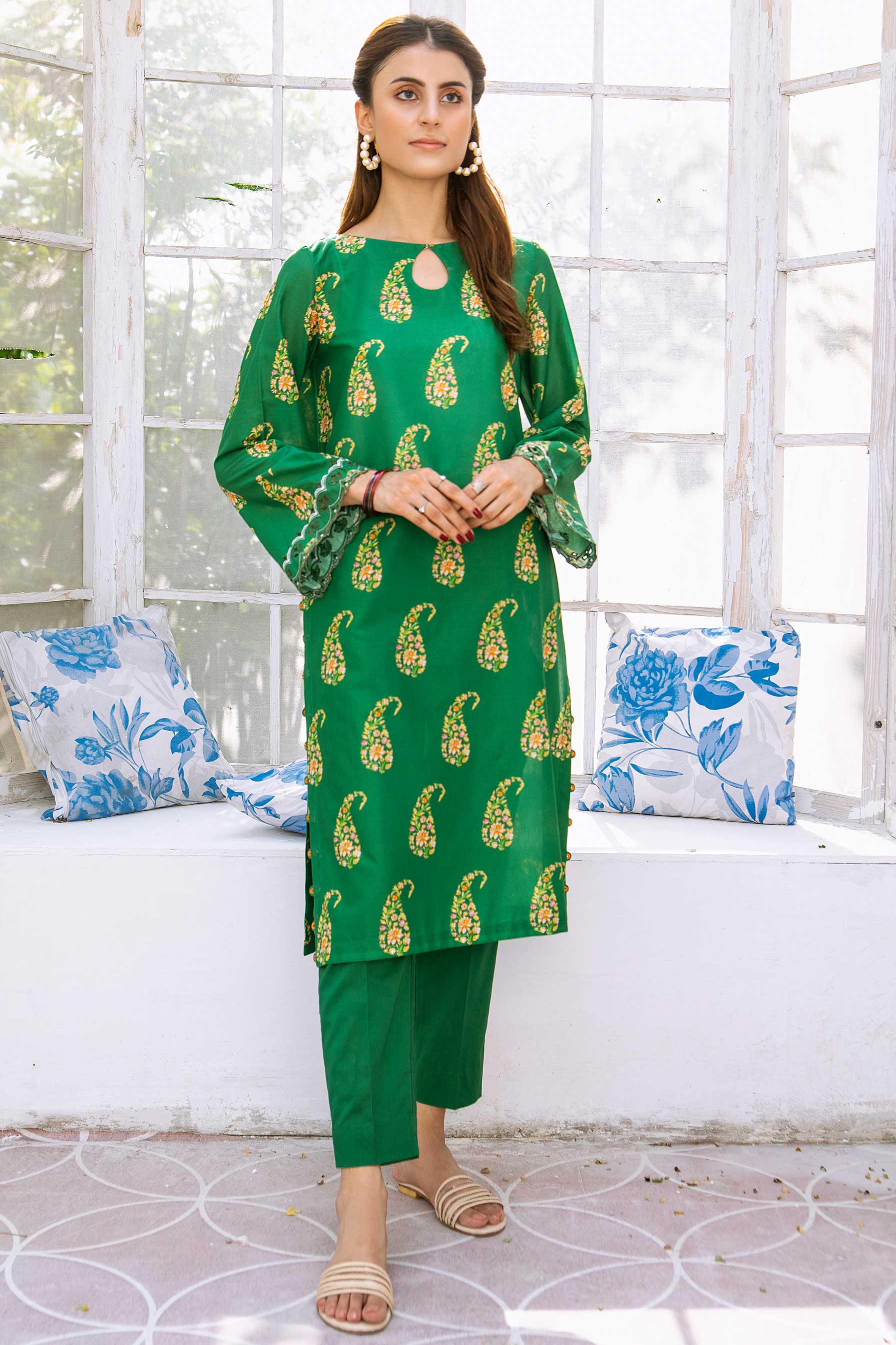 Aayra Stitched Summer Collection'2025-AY371 - Green House 2Pc