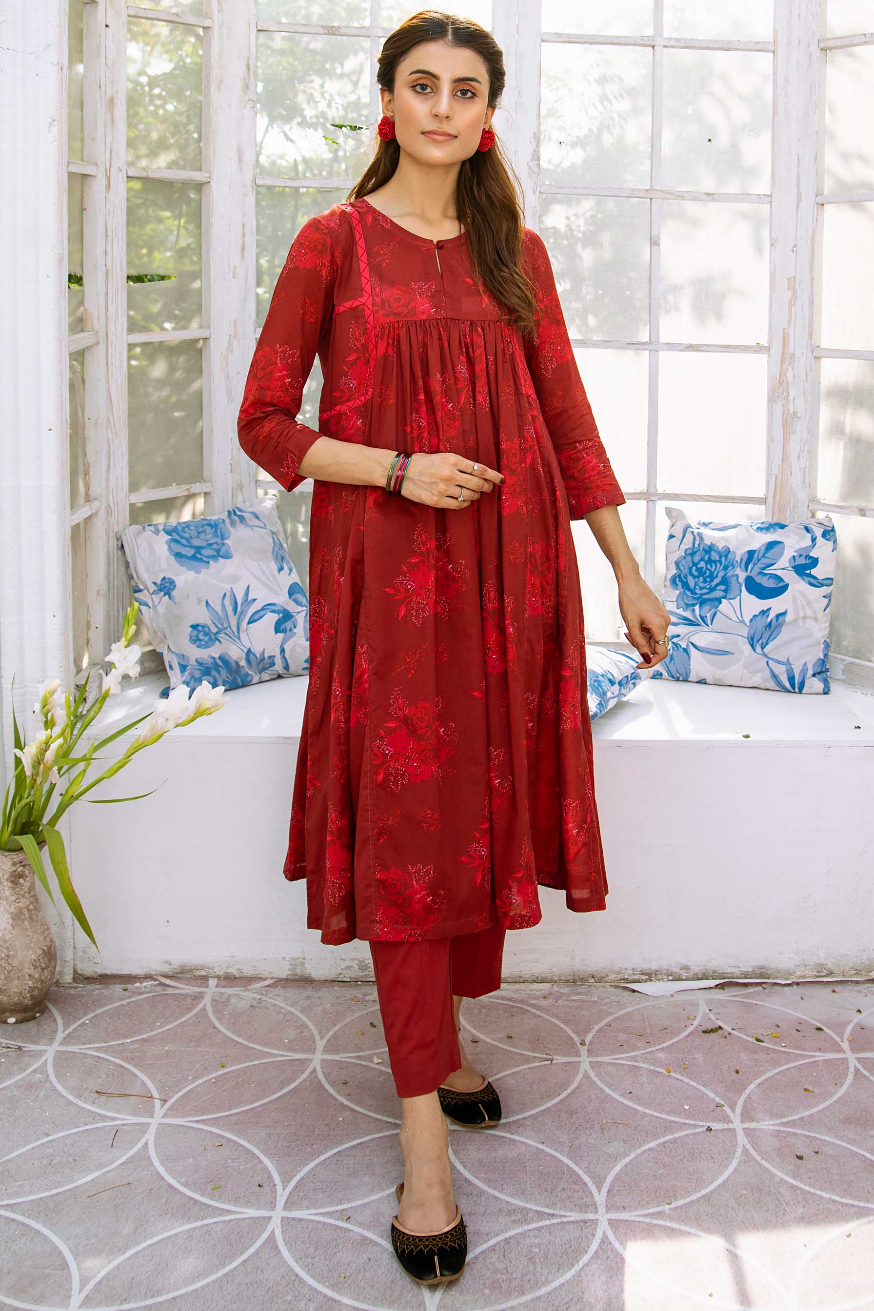 Aayra Stitched Summer Collection'2025-AY362 - Berry Bail Frock