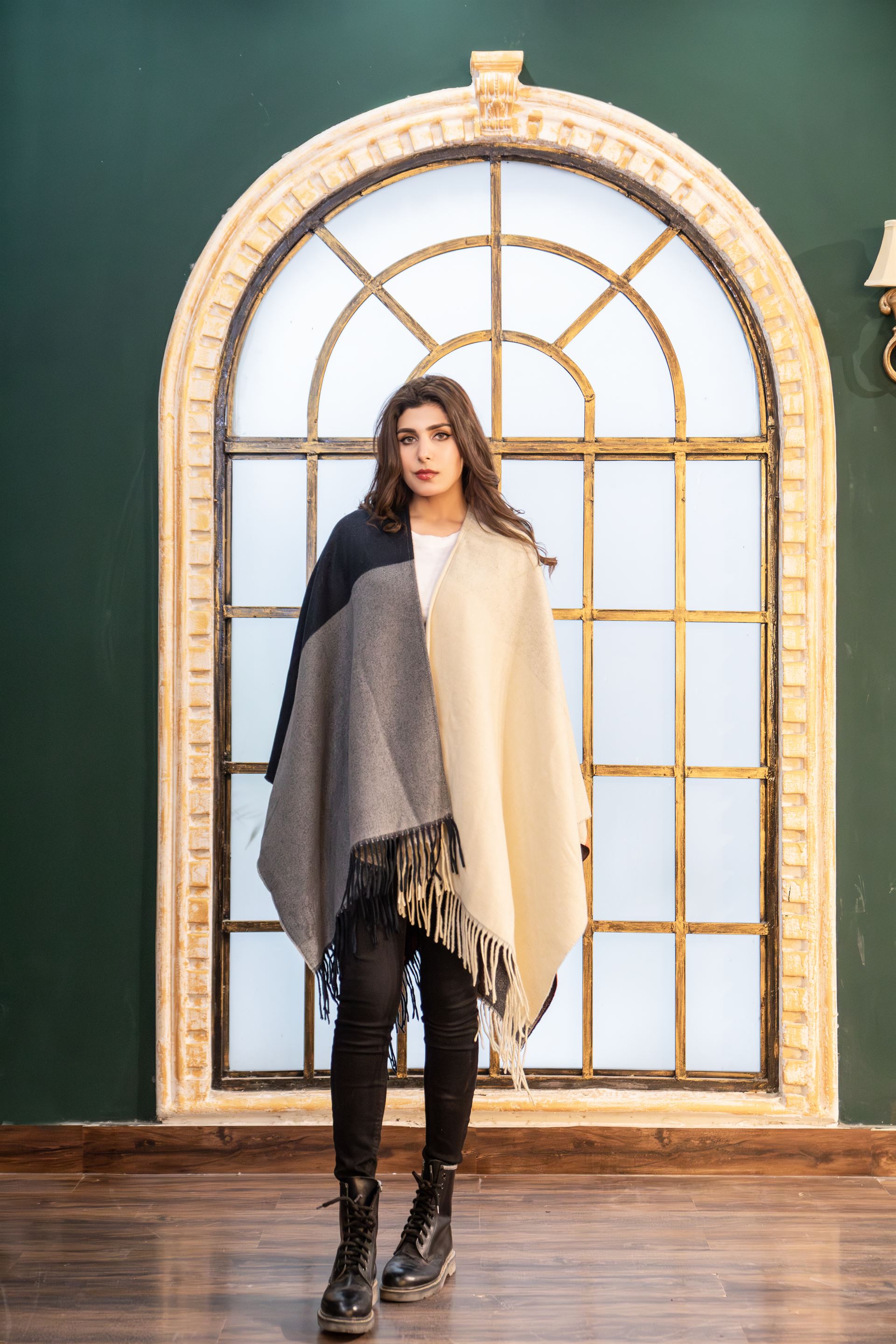 Shazam By Manahils Premium Cape Shawl Winters Collection'2025-46