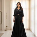 Veloria By Dressline Velvet Kaftan Winter Collection'2025-veloria-stitched-onyx-black