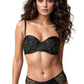 BLS Aria Padded And Wired Bandeau Lace Bra Black