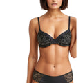 BLS - Aria Padded And Wired Strapless Demi Bra - Black