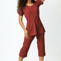 BLS - Breeze Viscose Pajama Set - Burgundy