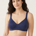 BLS - Calantha Non Wired And Non Padded Cotton Bra - Navy Blue