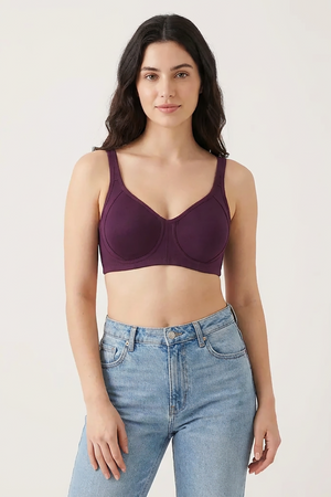BLS - Calantha Non Wired And Non Padded Cotton Bra - Purple