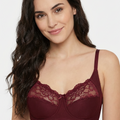 BLS - Cansu Non Wired And Non Padded Cotton Bra - Berry