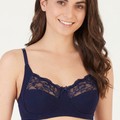BLS - Cansu Non Wired And Non Padded Cotton Bra - Mid Blue
