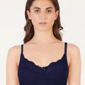 BLS Cansu Non Wired And Non Padded Cotton Bra Mid Blue