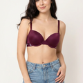 BLS - Cheree Wired And Padded Cotton Bra - Berry