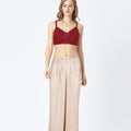 BLS - Colette Non Wired And Non Padded Cotton Bra - Burgundy