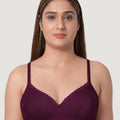 BLS - Colma Non Wired And Padded Cotton Bra - Patent Purple