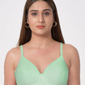 BLS Colma Non Wired And Padded Cotton Bra Sea Green