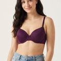 BLS - Colo Wired And Padded Cotton Bra - Patent Purple