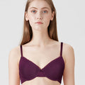 BLS Colo Wired And Padded Cotton Bra Patent Purple