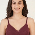 BLS - Cora Non wired And Non Padded Cotton Bra - Burgundy